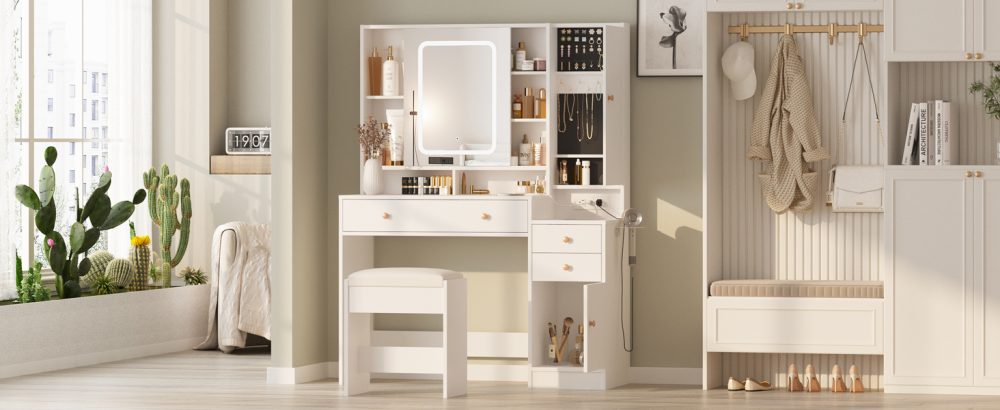 white vanity